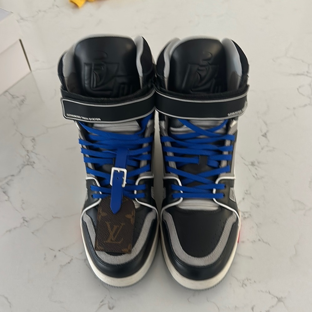 Louis Vuitton Black and Blue Sneakers Modern Design